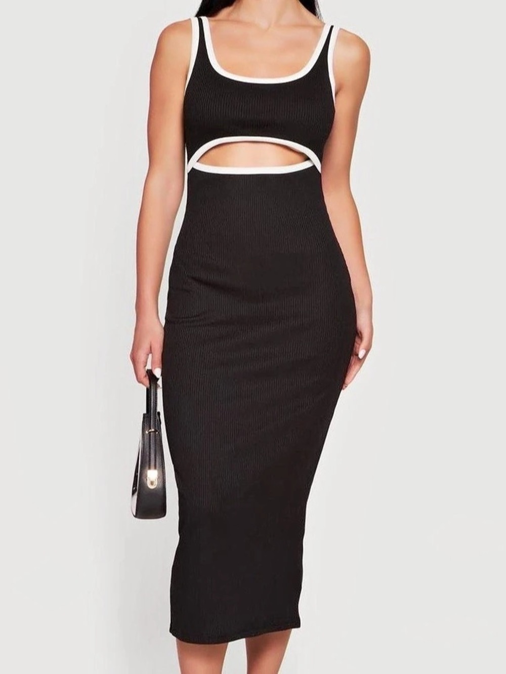 Black Cutout Midi Dress Like New